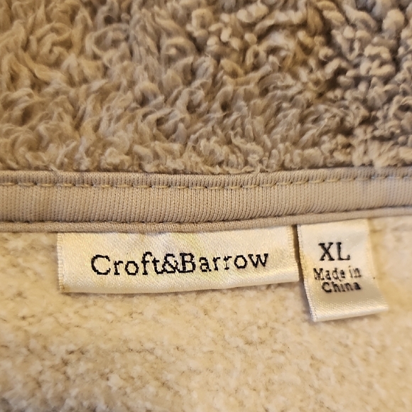 Croft & Barrow Patterned Gray Teddy Jacket - Picture 14 of 16